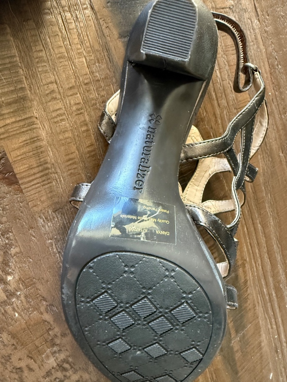 NWOT Dark bronze naturalized Danya dress sandals - Picture 3 of 3